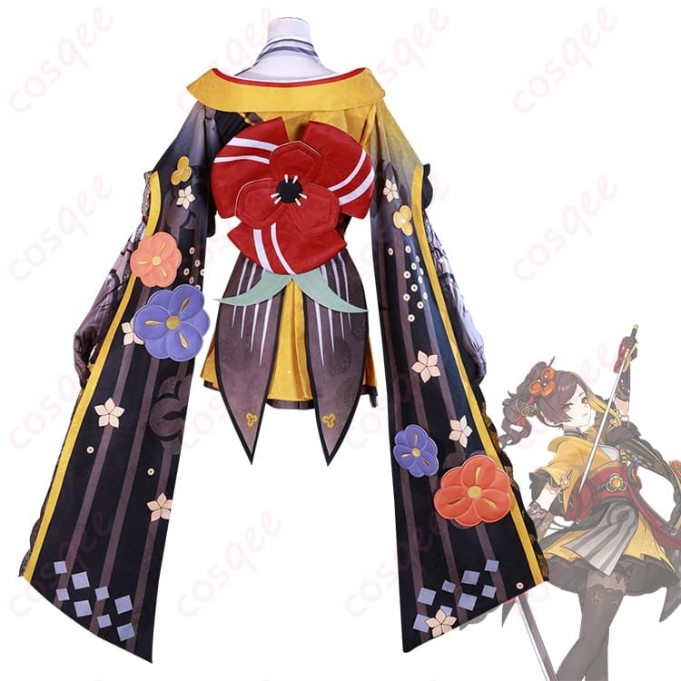 原神 千織 フォンテーヌ衣装 透け感レイヤードと精緻な刺繍で写真映え抜群 - 3枚目の画像