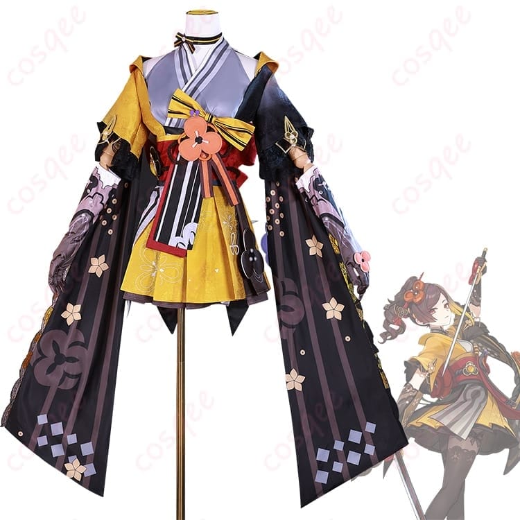 原神 千織 フォンテーヌ衣装 透け感レイヤードと精緻な刺繍で写真映え抜群 - 1枚目の画像