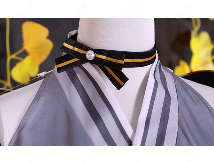 原神 千織 コスプレ衣装 颈部系绳装饰细节图。美しい装飾がキャラクターの魅力を引き立てます。