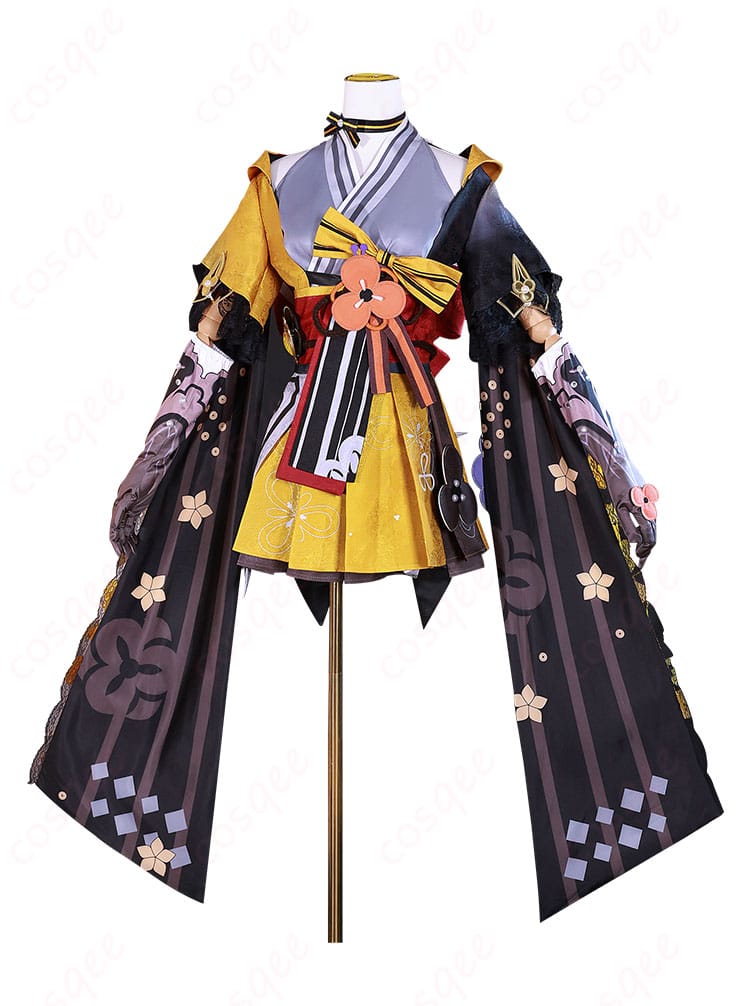 原神 千織 コスプレ衣装 正面画像。ディテールにこだわり、フォンテーヌの特徴を忠実に再現。イベントや撮影に最適なデザインです。
