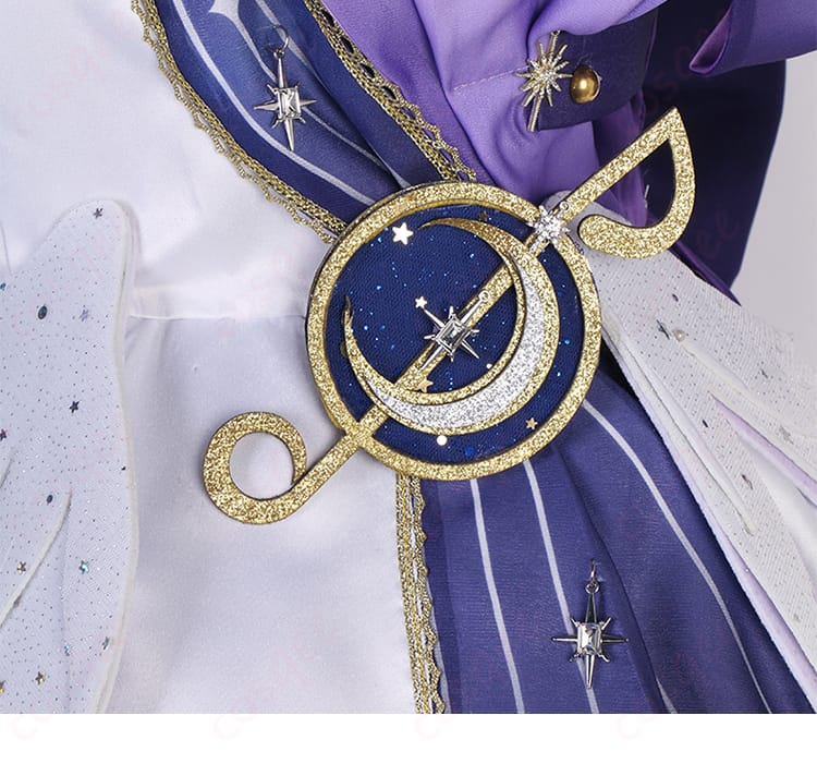 ロビン コスプレ衣装 腰部の音符装飾詳細。音符デザインがキャラクターの個性を際立たせるポイントです。