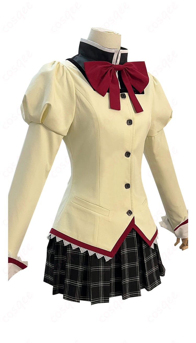 鹿目まどか・暁美ほむら コスプレ衣装 側面画像 見滝原中学校 制服 高還元度