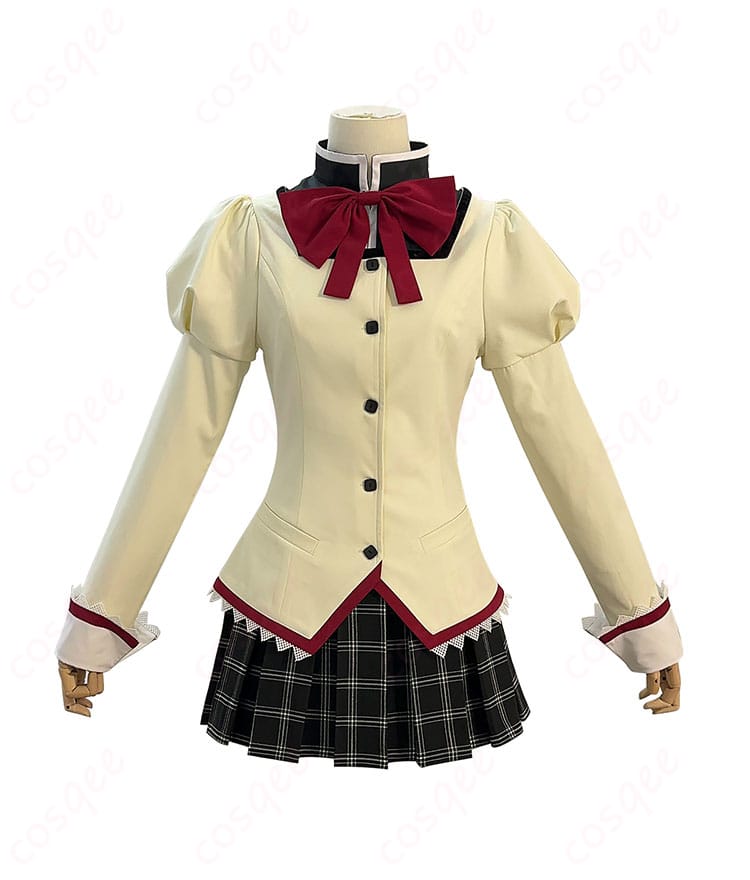 鹿目まどか・暁美ほむら コスプレ衣装 正面画像 見滝原中学校 制服 コスプレイベントに最適