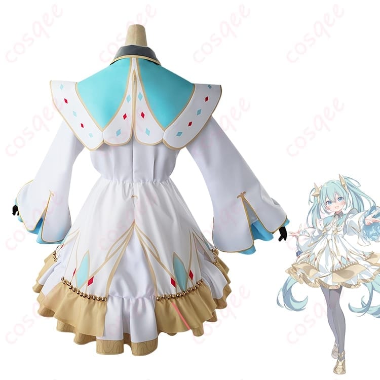 初音ミク 2023クリスマス コスプレ衣装 きらめく華やかデザインで写真映えを狙える一着 - 3枚目の画像