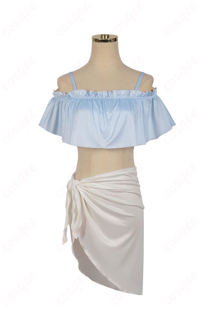 星野アイの青いビスチェコスプレ衣装正面。夏らしい爽やかなデザイン。