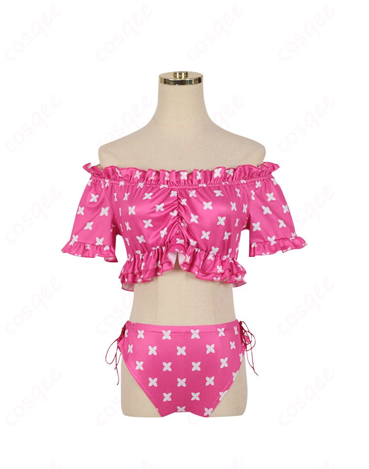 【推しの子】星野ルビー 水着コスプレ衣装の正面画像。高再現度のデザインで、アイドルの魅力を再現。