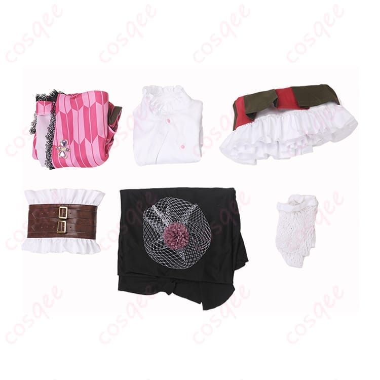 鬼滅の刃 甘露寺蜜璃 伍周年記念祭風コスプレ 衣装一式｜華やかで動きやすく写真映え - 4枚目の画像