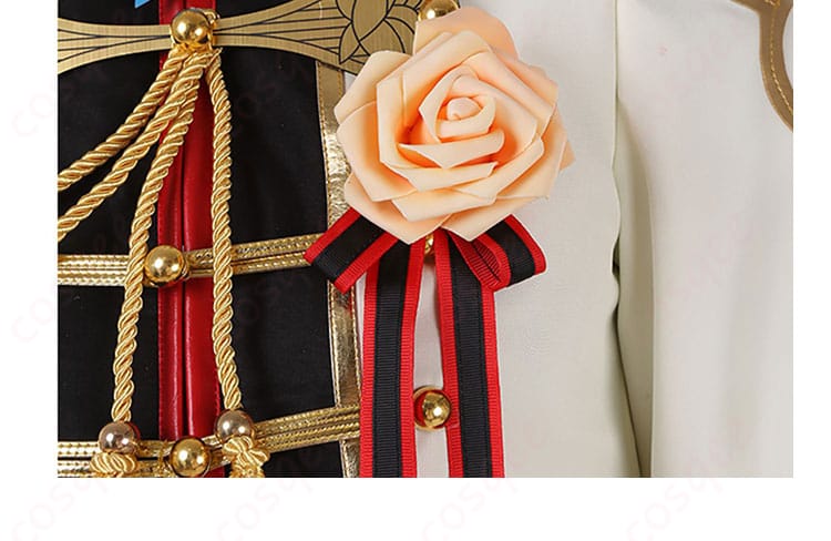 あんさんぶるスターズ!! 日々樹渉 コスプレ衣装 春雷*謳歌のテンペストの胸前の花飾り。華やかなデザインが魅力的。