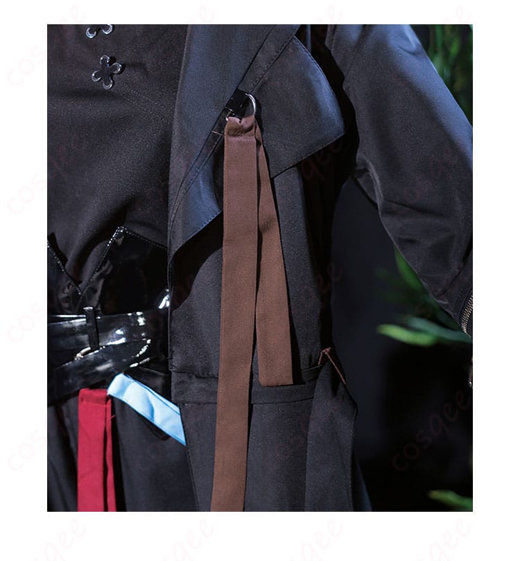 原神 魈 コスプレ衣装 外套の襟の装飾ディテール。高級感あふれるデザイン。