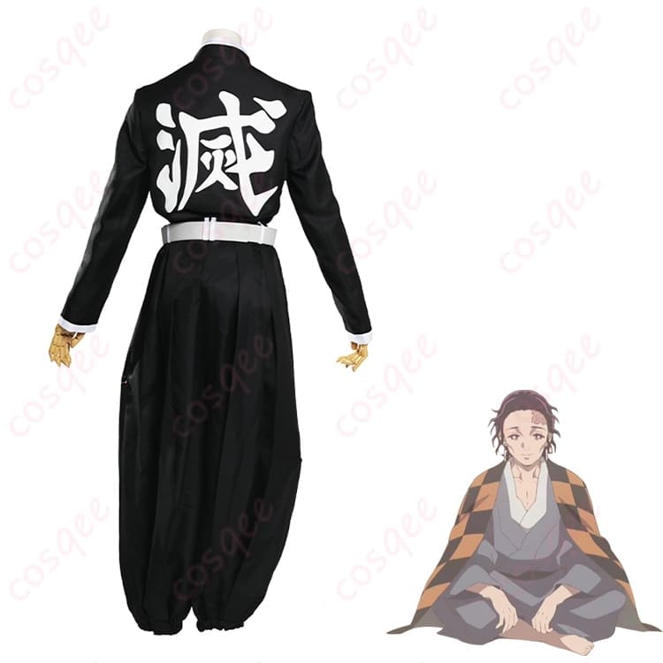 鬼滅の刃 竈門炭十郎の和装コスプレ一式 落ち着いた色味で写真映えし動きやすい - 3枚目の画像