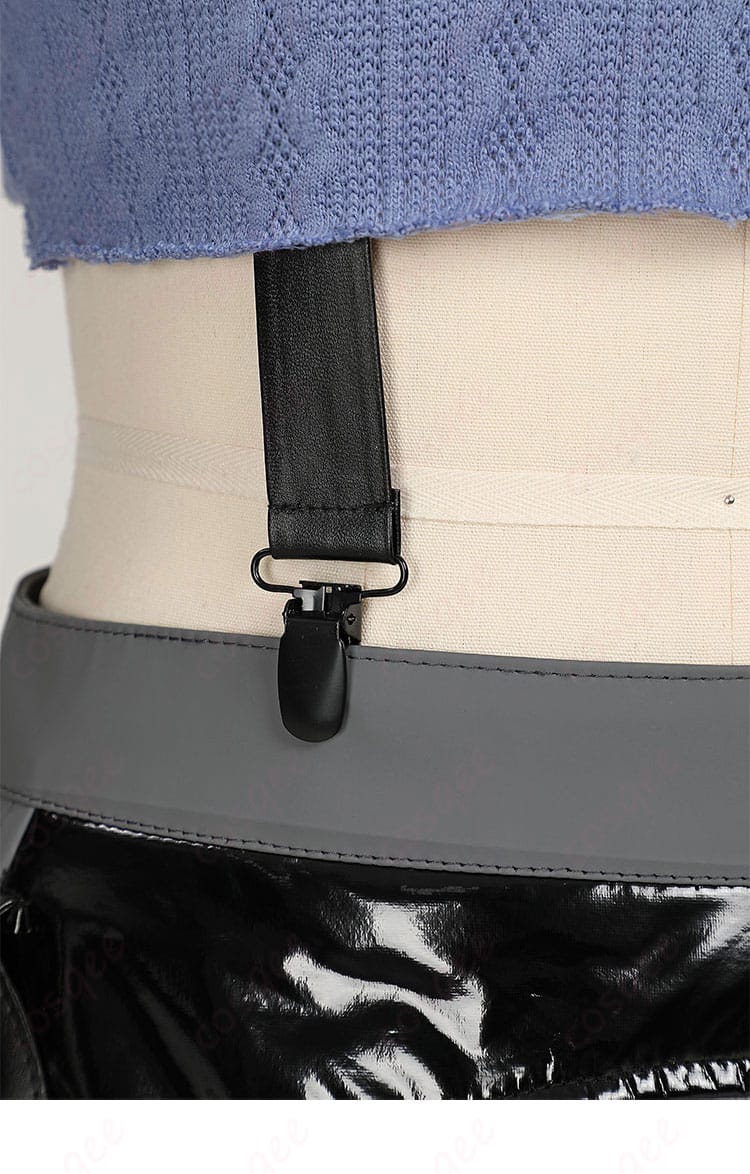 ティファ・ロックハート コスプレ衣装 背面サスペンダー ディテール メタルフット