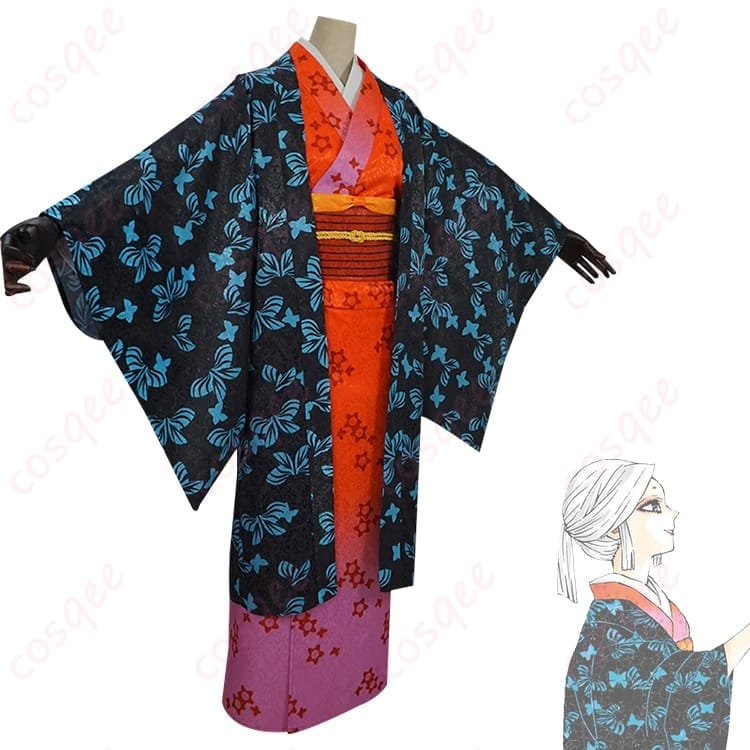 鬼滅の刃 産屋敷あまね コスプレ衣装 和装風の清楚感で写真映えする上品セット - 2枚目の画像