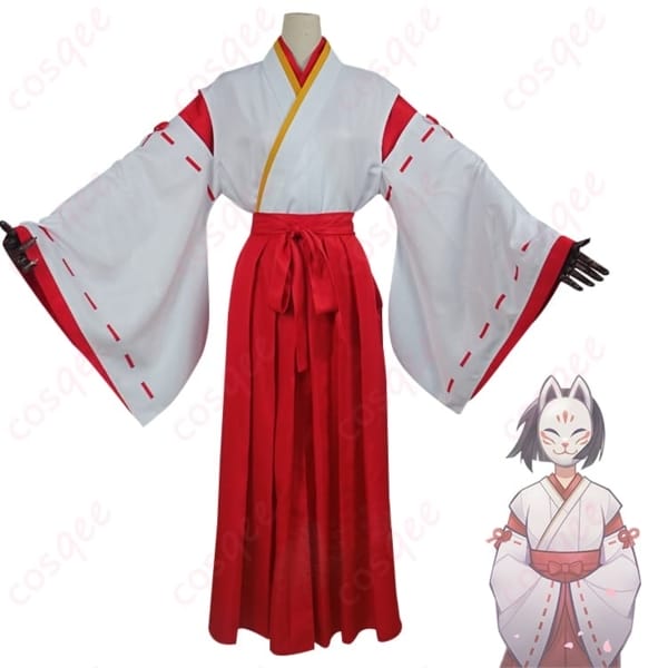 原神 花散里の巫女風コスプレ衣装 上品可憐に映える和装コーデ