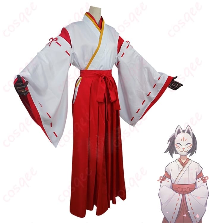 原神 花散里の巫女風コスプレ衣装 上品可憐に映える和装コーデ - 2枚目の画像