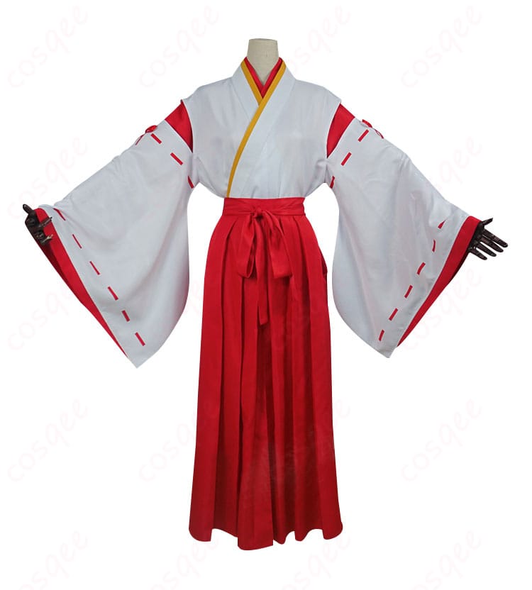 原神 花散里 コスプレ衣装 正面の全身写真。衣装の細部、刺繍や花柄が鮮明に見えるアップ写真です。