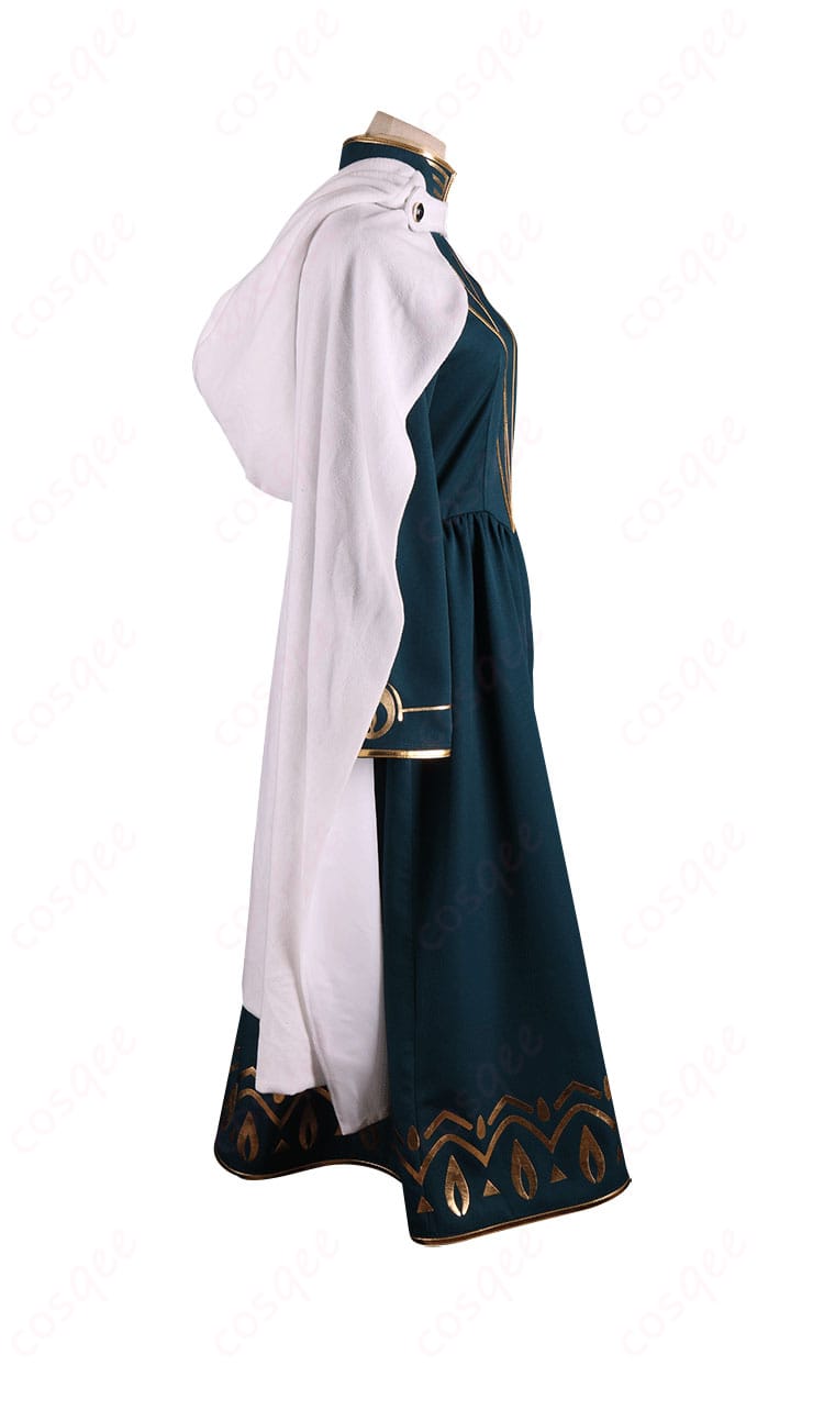 オクトパストラベラーⅡ テメノス・ミストラル コスプレ衣装の側面図。衣装の形状とディテールがしっかりと映し出されています。