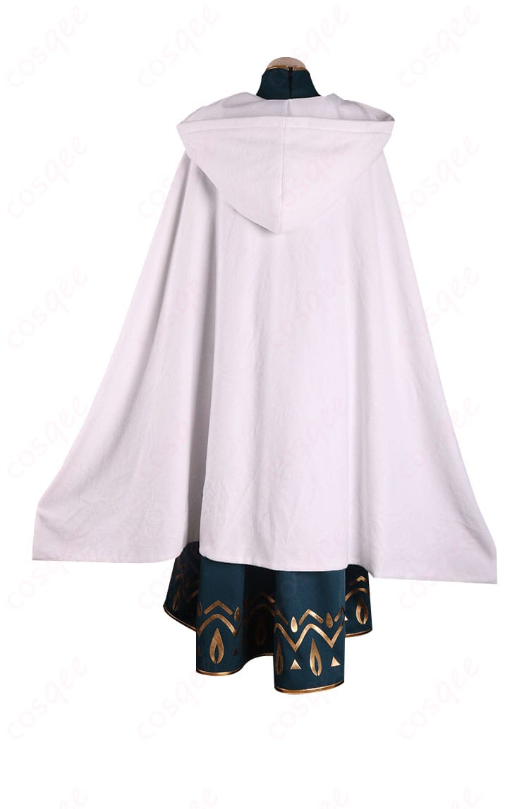 オクトパストラベラーⅡ テメノス・ミストラル コスプレ衣装の背面図。衣装の後ろ側のデザインと装飾の詳細がわかります。