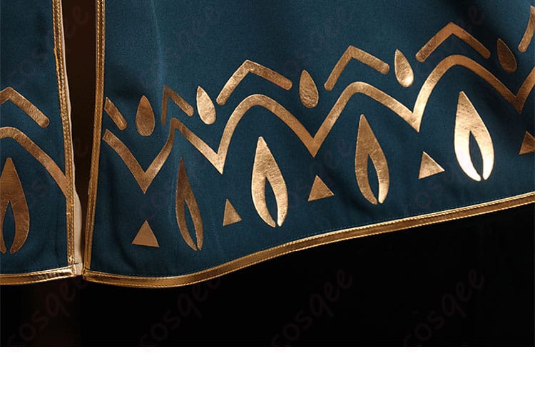 テメノス・ミストラベラーⅡ テメノス・ミストラル コスプレ衣装の衣裾部分の装飾ディテール。美しく仕上げられた装飾が特徴です。