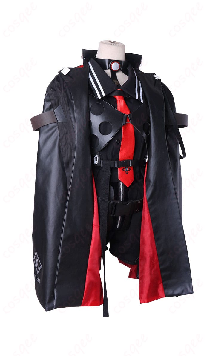 ベスティーのコスプレ衣装正面。忠実に再現されたデザインと高い再現度。NIKKEのキャラクターを完璧に表現。