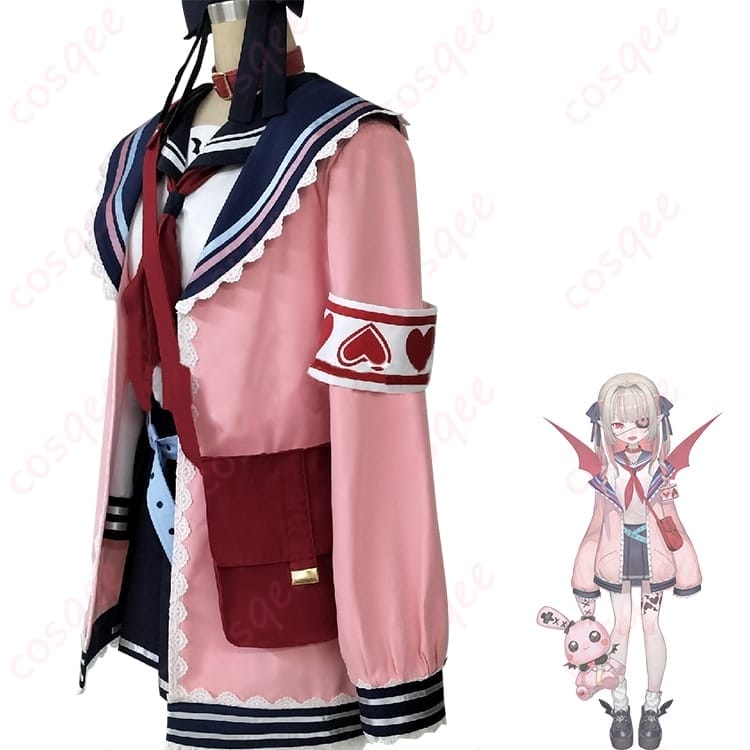 にじさんじ 魔界ノりりむのセーラー風コスプレ衣装 小物まで揃う充実セットで写真映え抜群 - 2枚目の画像