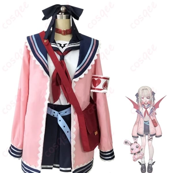 にじさんじ 魔界ノりりむのセーラー風コスプレ衣装 小物まで揃う充実セットで写真映え抜群