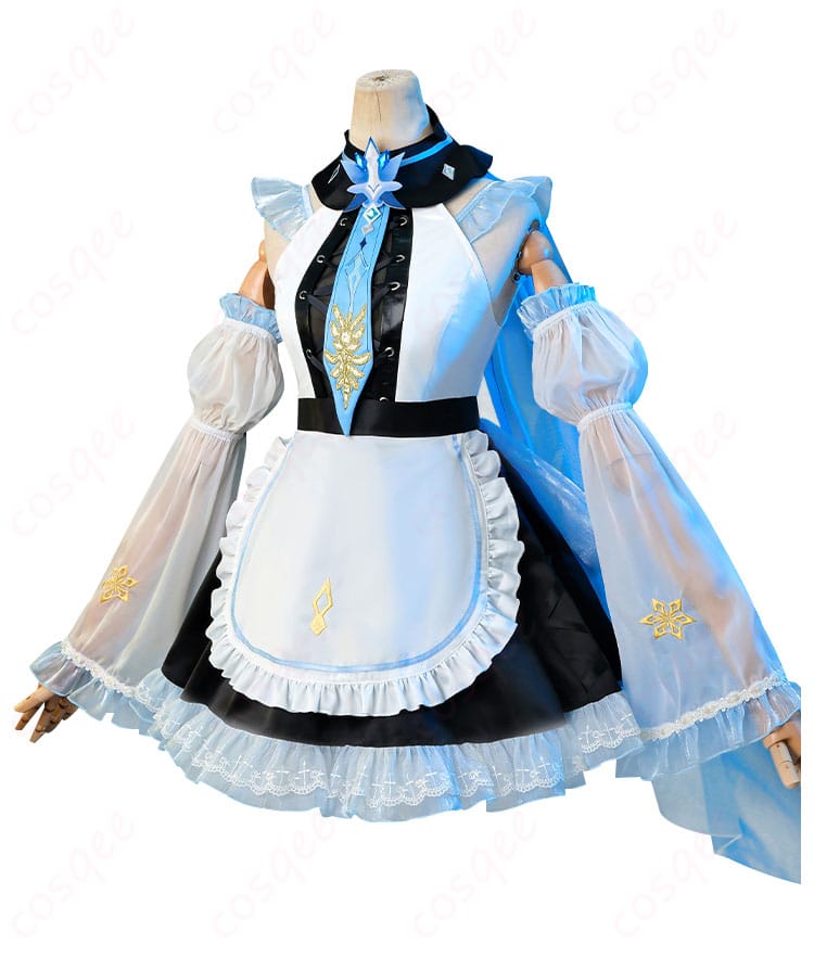 エウルア・ローレンス コスプレ衣装 側面ビュー 原神 メイド服 同人衣装 高品質・忠実再現