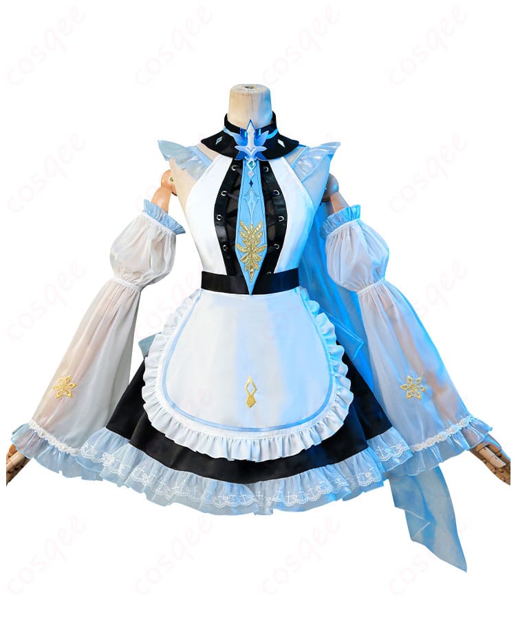 エウルア・ローレンス コスプレ衣装 正面ビュー 原神 メイド服 同人衣装 高品質・忠実再現