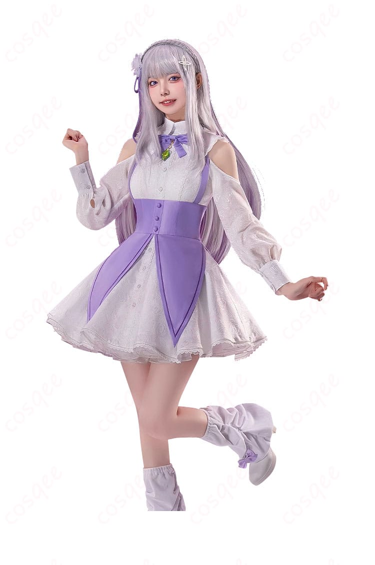 エミリア コスプレ衣装 側面からの画像。OVA『Memory Snow』のエミリアを着用した側面のディテール。