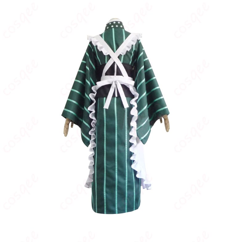 宇治松千夜 コスプレ衣装 ラビットハウス制服の背面画像。背面のディテールも忠実に再現されています。