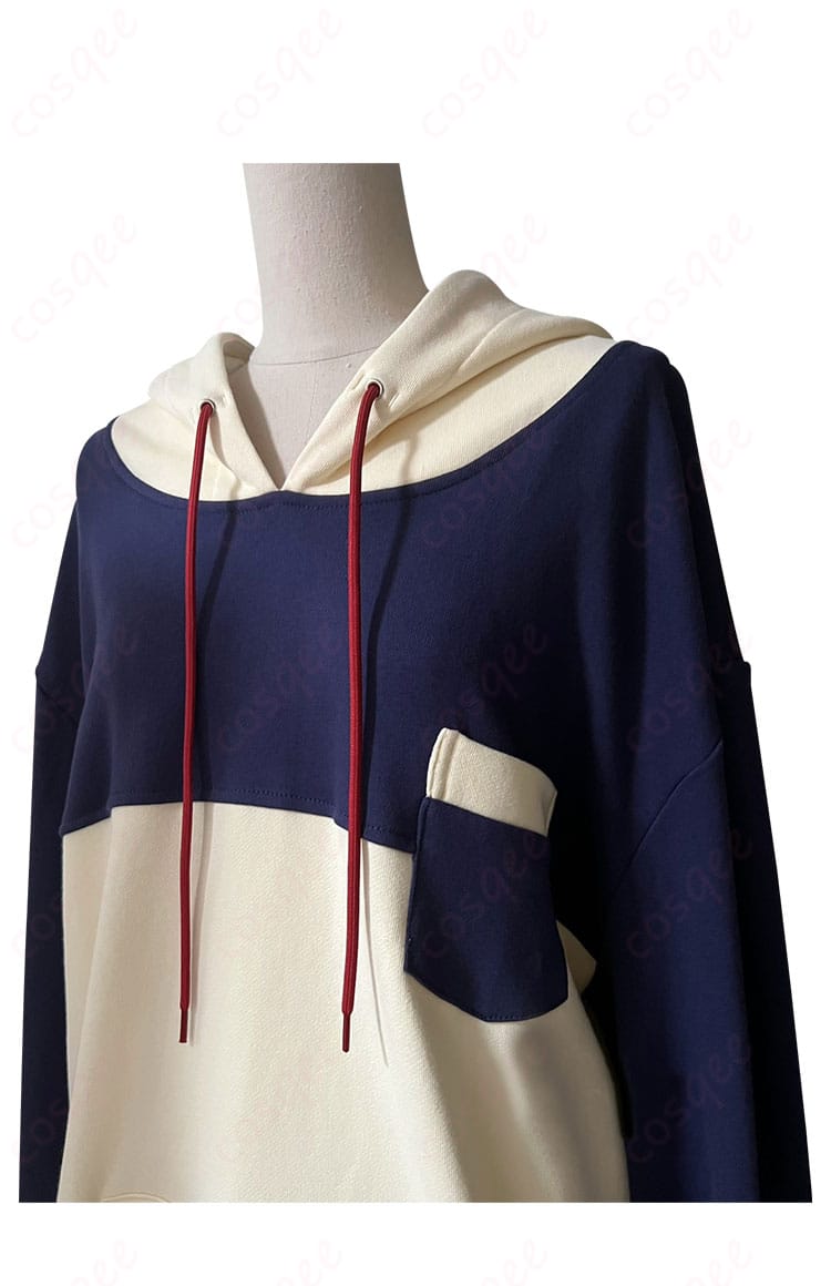 バンドリ! 高松燈 コスプレ衣装の上衣側面の詳細。生地とデザインの美しい仕上がりをご覧ください。