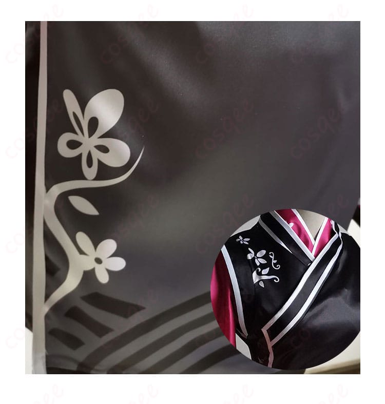 アークナイツ ジェシカのコスプレ衣装、襟のデザインと装飾の詳細画像。高品質な刺繍とデザインが特徴。