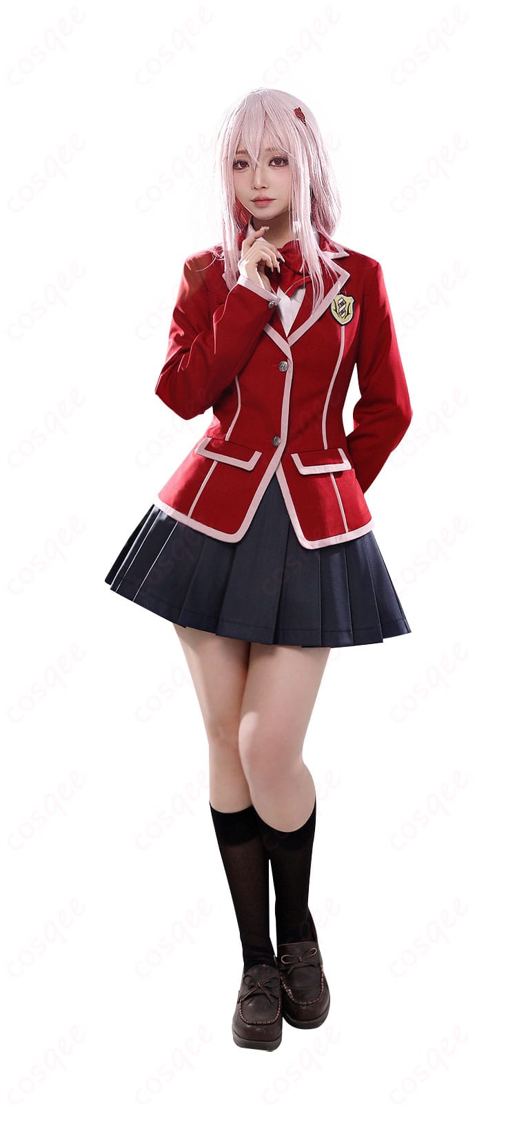 ギルティクラウン 楪いのり 制服 コスプレ衣装 正面のキャラクター着用画像