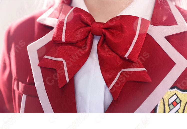ギルティクラウン 楪いのり コスプレ衣装 衣領の蝶ネクタイ装飾ディテール