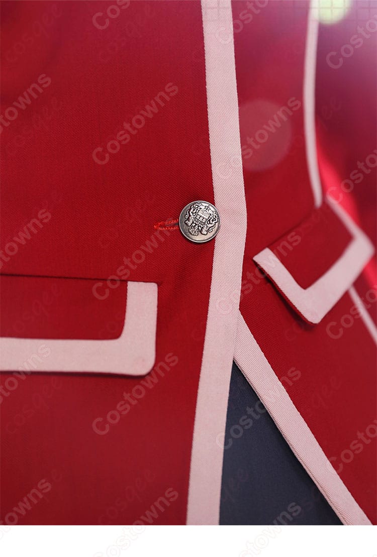 ギルティクラウン 楪いのり コスプレ衣装 前立てのボタン装飾ディテール