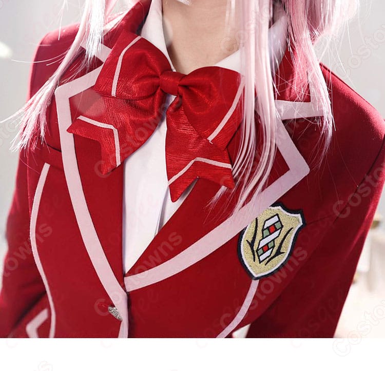 ギルティクラウン 楪いのり 制服 コスプレ衣装 胸元の装飾ディテール