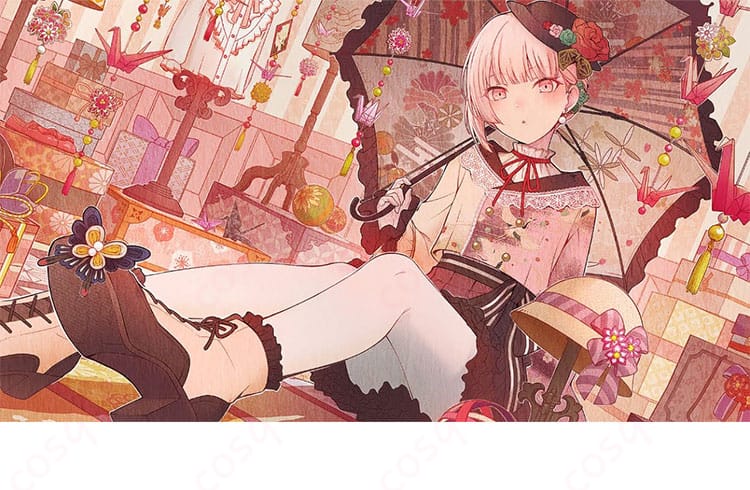 役柄人物のコスプレ衣装を着た暁山瑞希