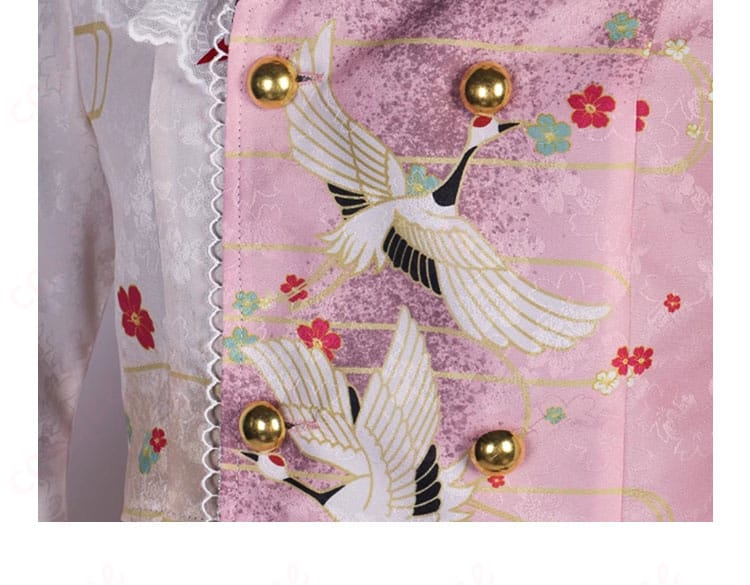 プロジェクトセカイ暁山瑞希コスプレ衣装の正面衣襟装飾詳細図