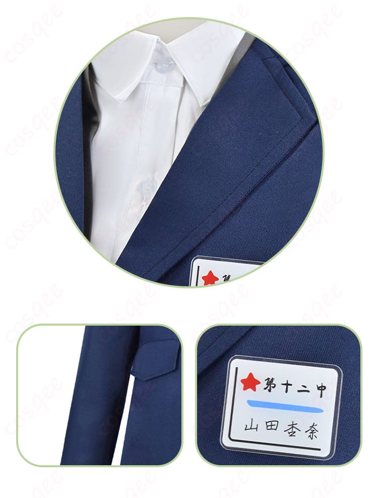 山田杏奈 コスプレ衣装 衣領、ポケット、胸牌の装飾細部。細部までこだわり抜いたデザイン。