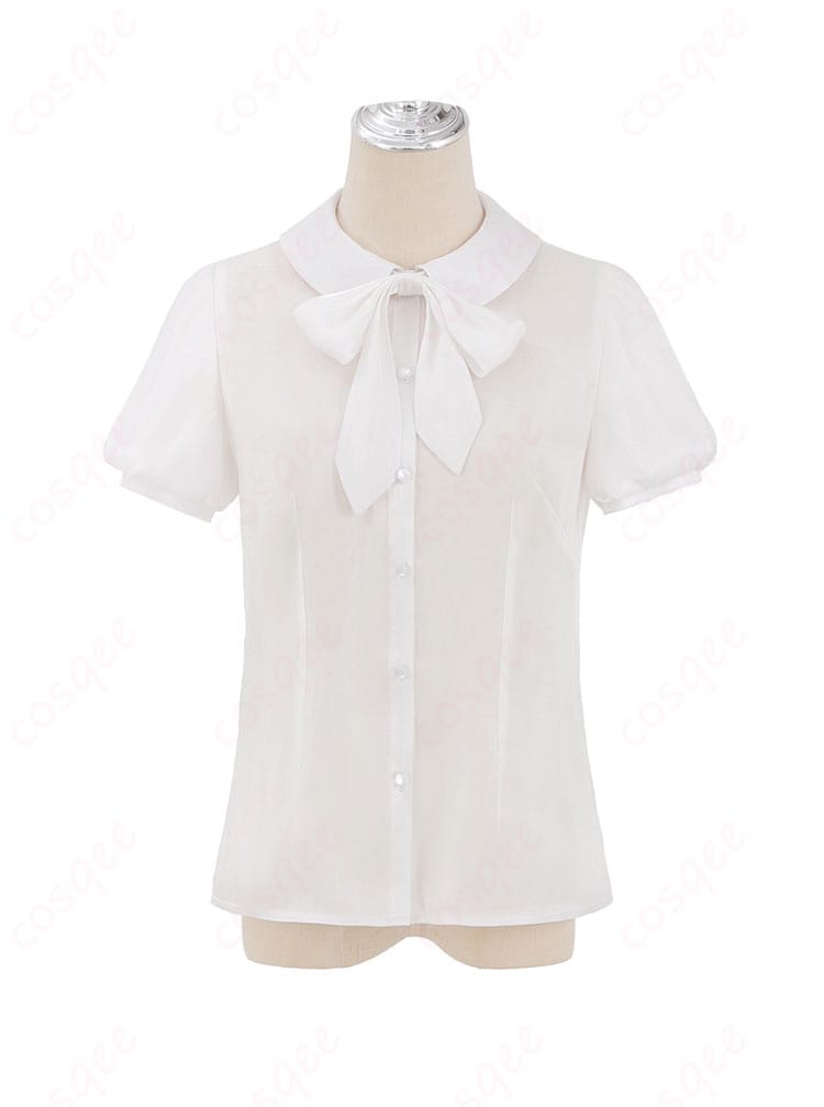 高坂穂乃果 コスプレ衣装の内搭短袖シャツの正面ディテール。コスプレ衣装に欠かせない一部。