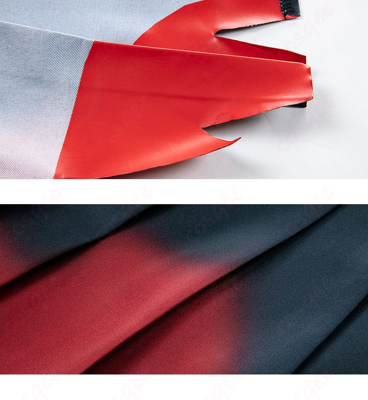 剣先ツルギの制服スカートの装飾詳細。スカート部分の細かなデザインと装飾が魅力的です。