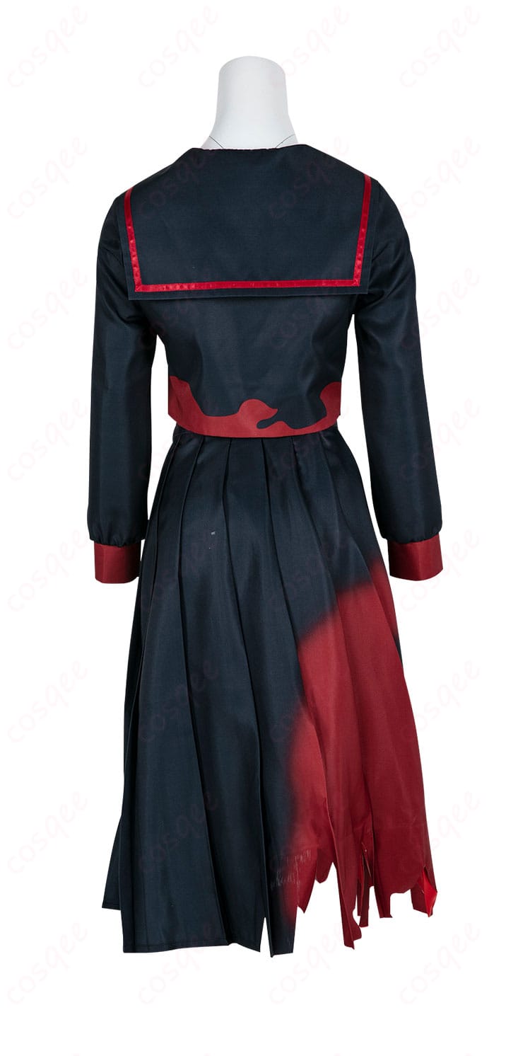 ブルーアーカイブ 剣先ツルギ 制服 コスプレ衣装の背面画像。後ろ姿も忠実に再現されたデザインを確認できます。コスプレ衣装通販ならCOSCLT。