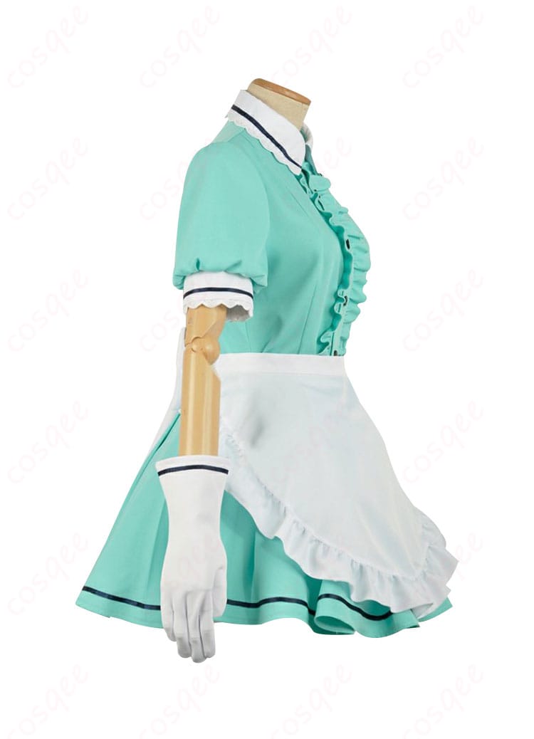 ブレンド・S 神崎ひでり メイド服 コスプレ衣装の右側面画像。スカートとトップスの美しいシルエットが見どころです。