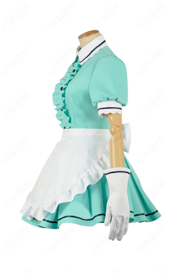 ブレンド・S 神崎ひでり メイド服 コスプレ衣装の左側面画像。コスプレイベントで注目を集めるデザインです。