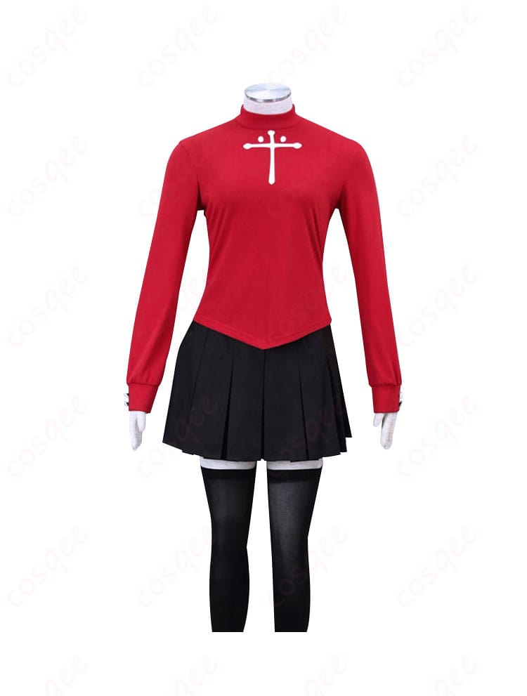 Fate/stay night 遠坂凛の魅力を纏う赤黒コーデ コスプレ衣装|写真映えと動きやすさを両立-1