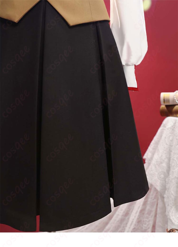 遠坂凛制服のスカート部分のディテール。美しいシルエットが特徴です。