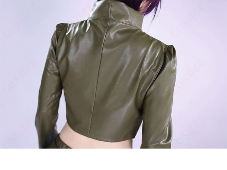 クローム 髑髏 コスプレ衣装の背面図。後ろ姿にもこだわりが詰まったデザインです。