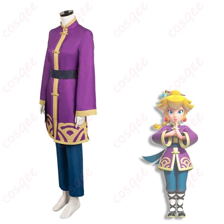 スーパーマリオのプリンセスピーチ功夫スタイル コスプレ衣装｜鮮やかで動きやすくイベント映え - 2枚目の画像