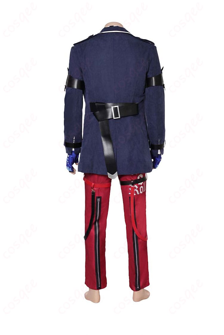 鉄拳8 スティーブ・フォックス コスプレ衣装 背面。背中のディテールと腰ベルトの装飾が際立つ。