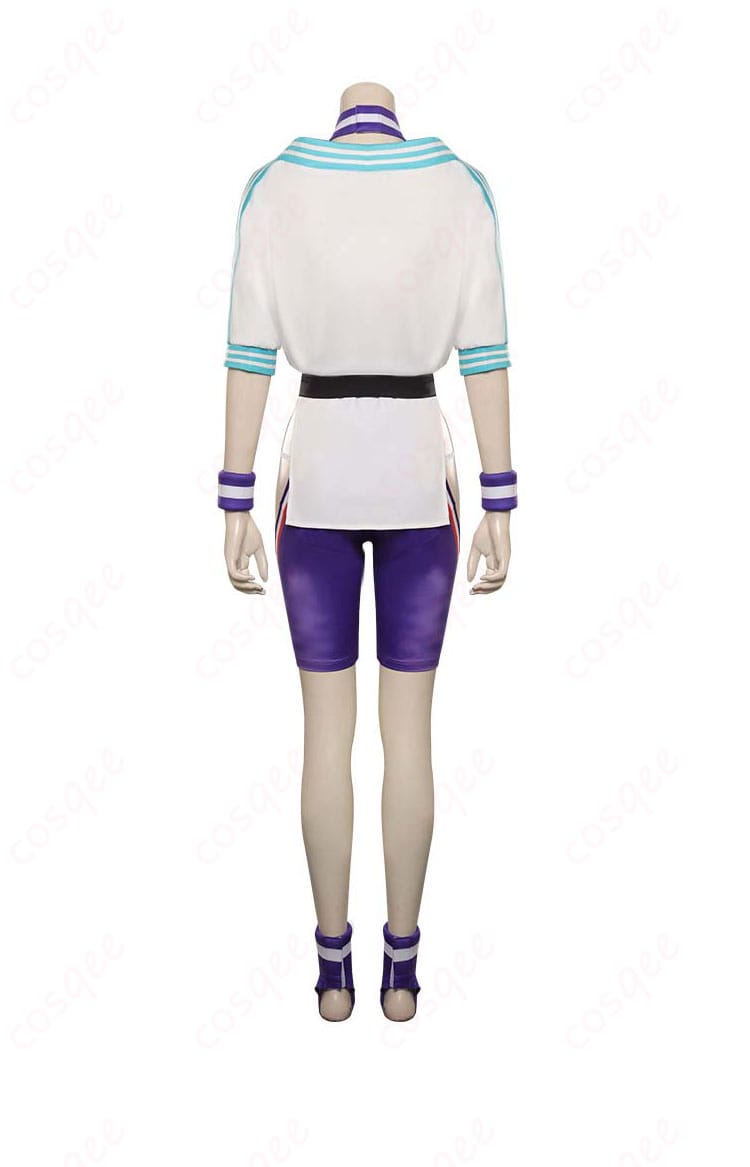 ストリートファイター6 マノン コスプレ衣装 背面図。背中のディテールとフィット感を確認できます。