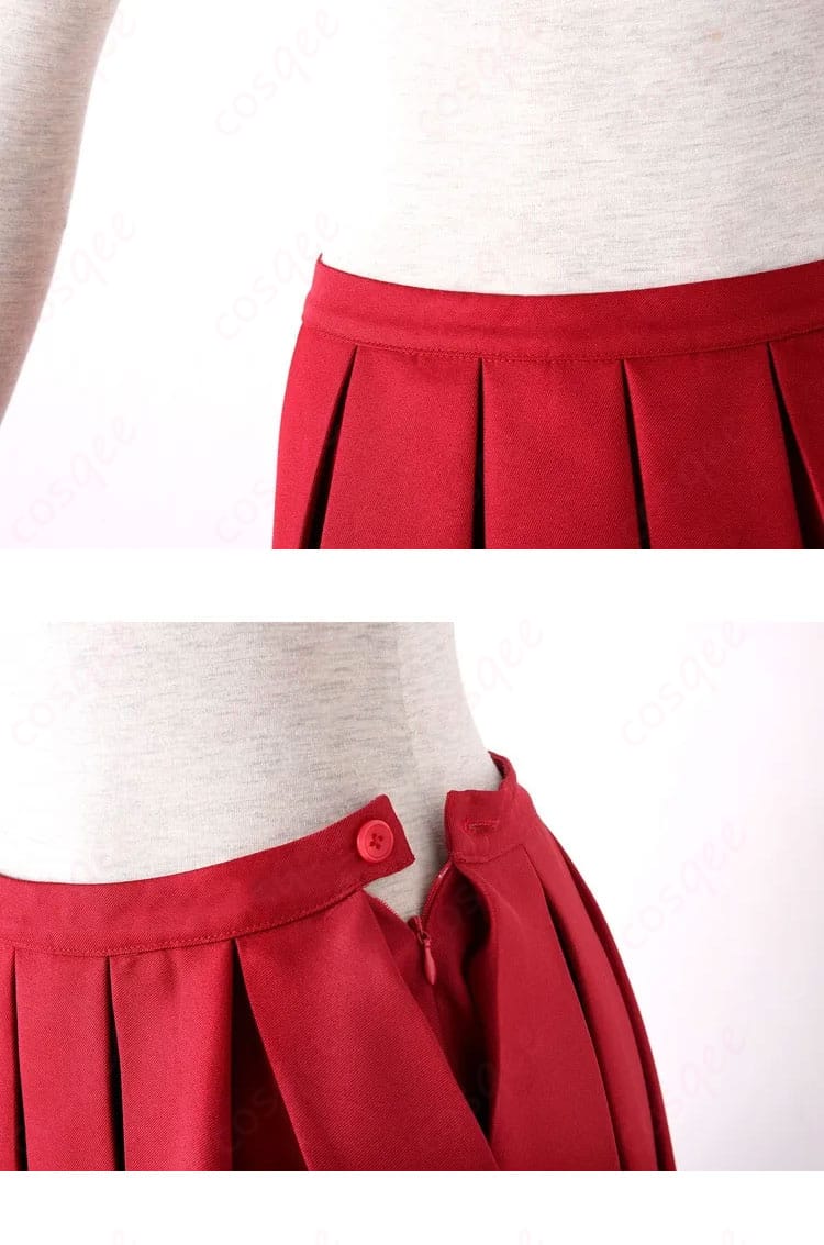 リナリー・リーのコスプレ衣装スカートの装飾ディテール。スカートのデザインがしっかり映った写真。